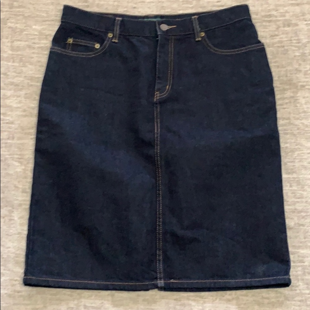 LRL Ralph Lauren Jean Skirt Size 8 Blue